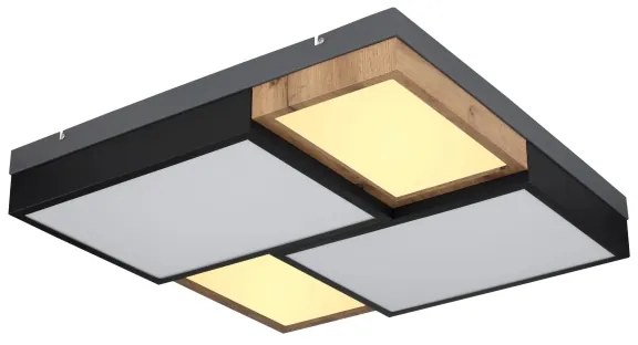 Globo 67286-50 - Plafonieră LED GUNDI LED/50W/230V maro/negru