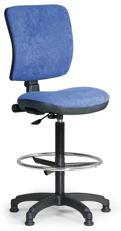 Scaun de lucru Milano II cu suport pentru picioare, albastru