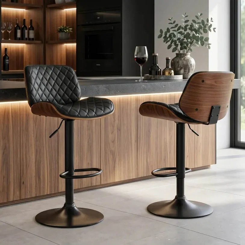 Scaun de bar pivotant, inaltime reglabila, CHICAGO
