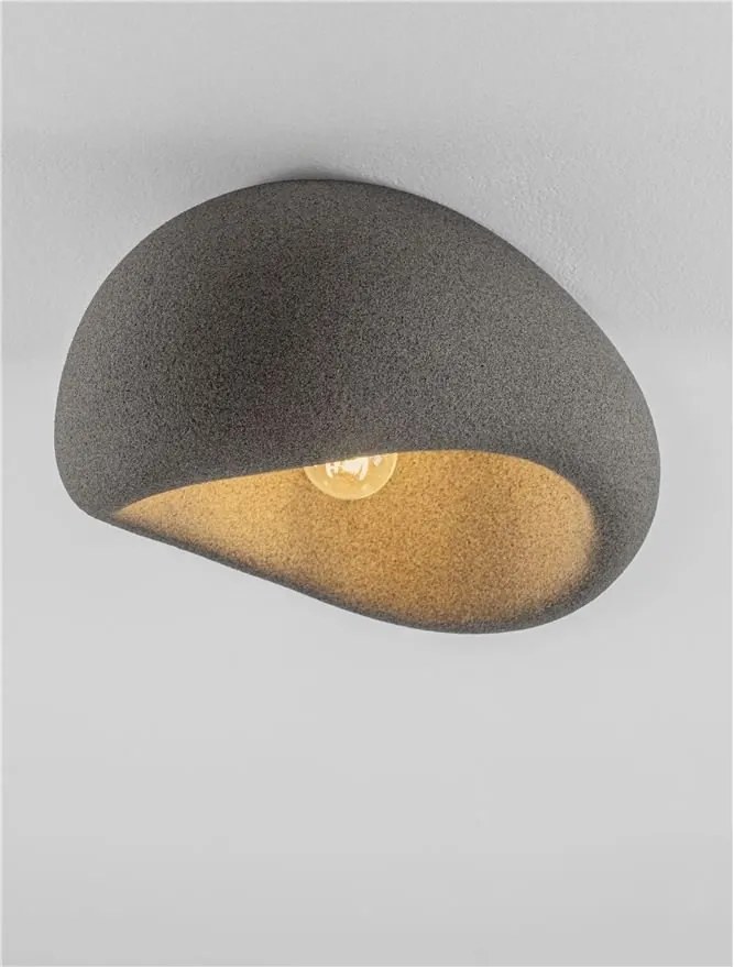 Plafoniera design modern, Stone Gray, AERE, L 40cm