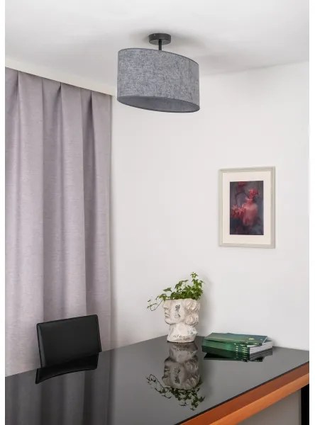 Lustră aplicată Duolla OVAL 1xE27/15W/230V gri