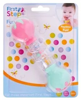 Jucarie zornaitoare pentru bebelusi First Steps - roz, verde