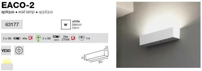 Aplica de perete Eaco-2 63177