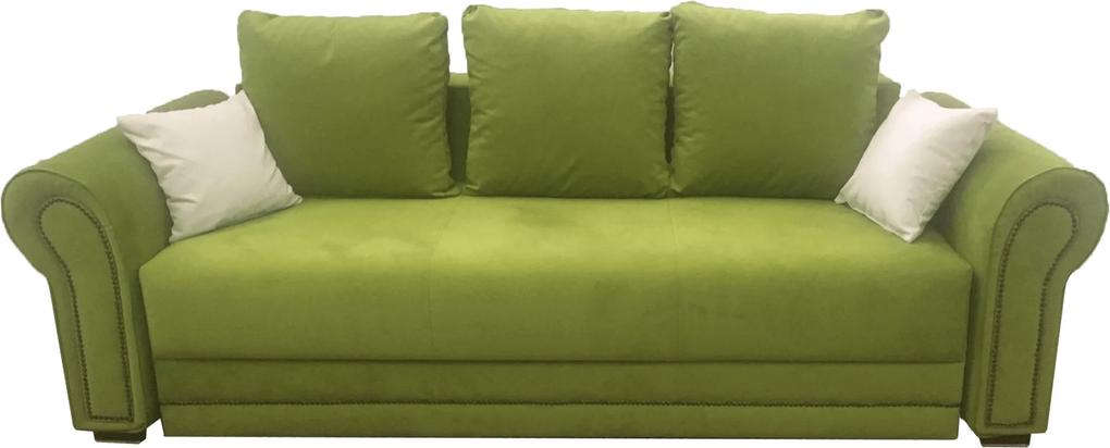 Canapea extensibilă verde - model ALEXANDRA