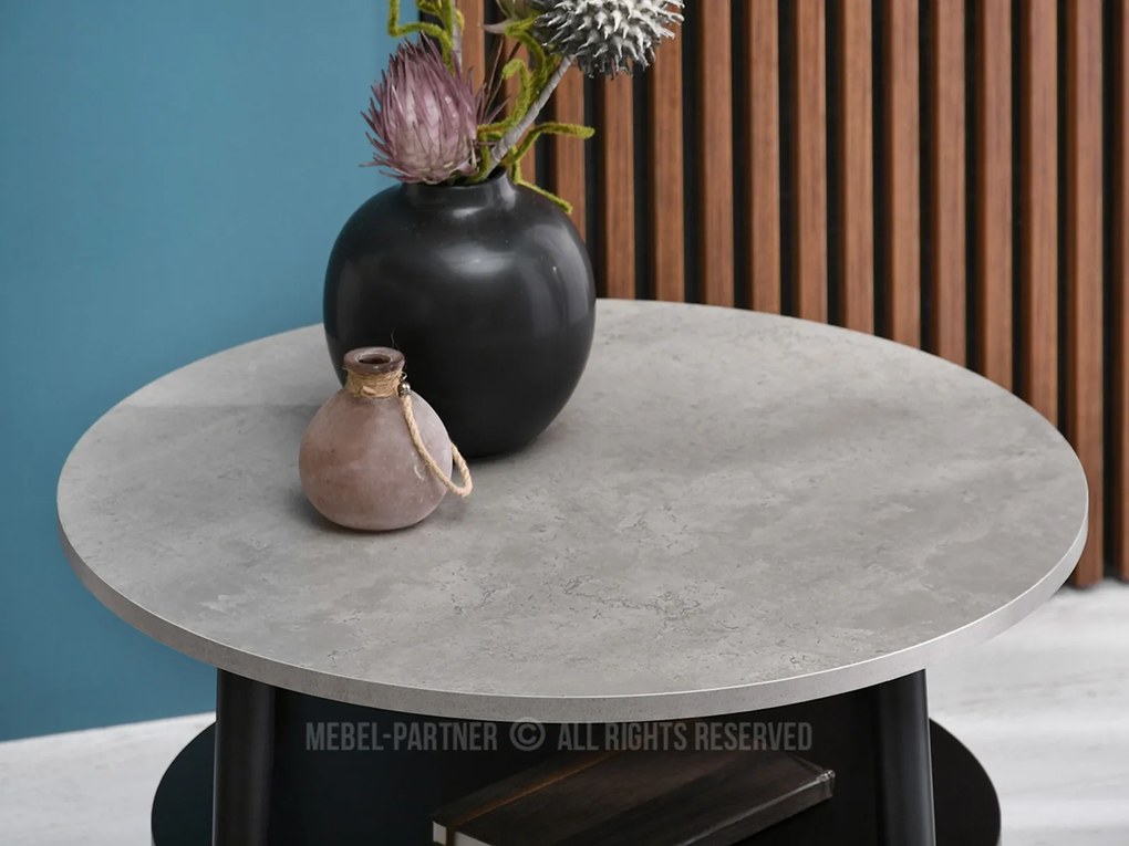 Măsuță de cafea Randolf S (beton + negru). 1111687
