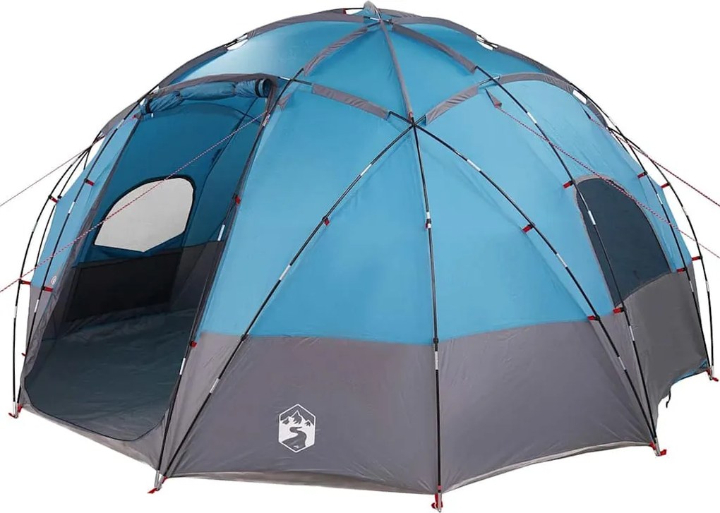 vidaXL Cort cu dome cu acoperiș albastru 475 x 475 x 235 cm tafta