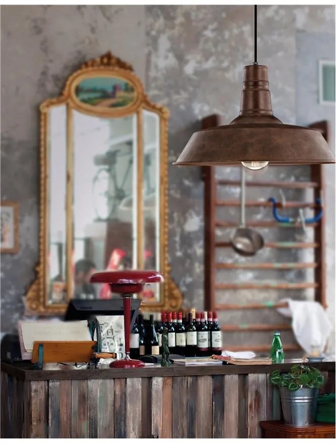 Pendul modern design industrial style Osteria maro rustic NVL-620201