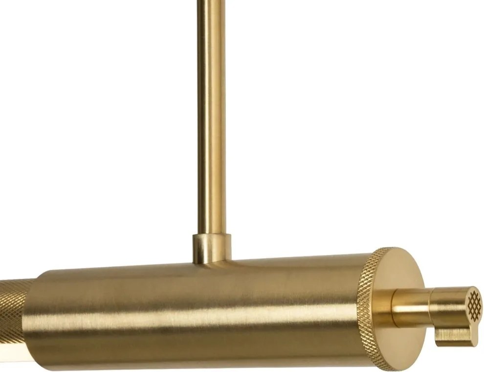 Lustra liniara suspendata LED Flusore auriu