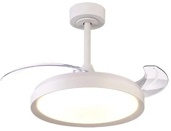 Lustra LED CCT cu ventilator si telecomanda MISTRAL Mini alb MA-8829