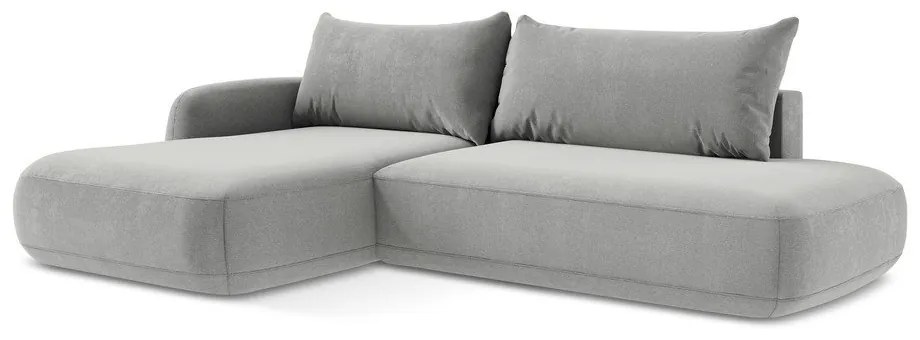 Colțar gri deschis extensibil (cu colț pe partea stângă/cu șezlong) Hale – Makamii