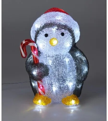 Decorațiuni de Crăciun LED Pinguin bomboane, 24 cm