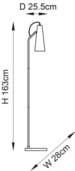 Endon 107528 - Lampă de podea KARNA 1xE27/10W/230V alamă