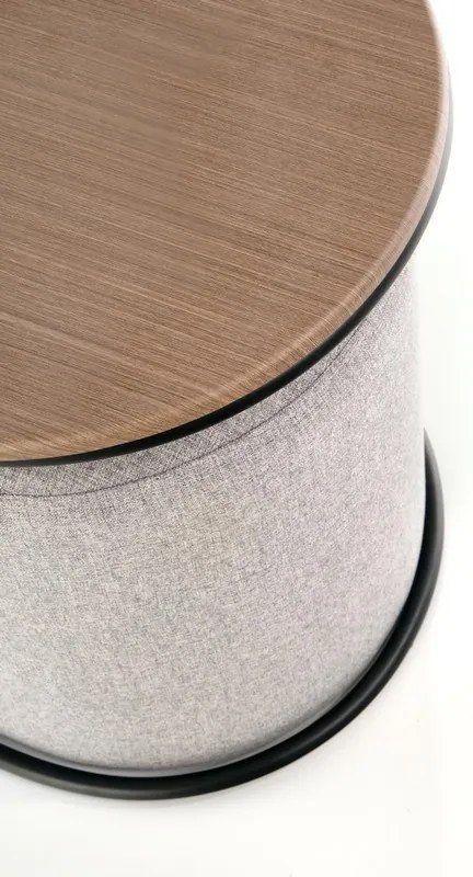 Masa de cafea Pampa, nuc / gri