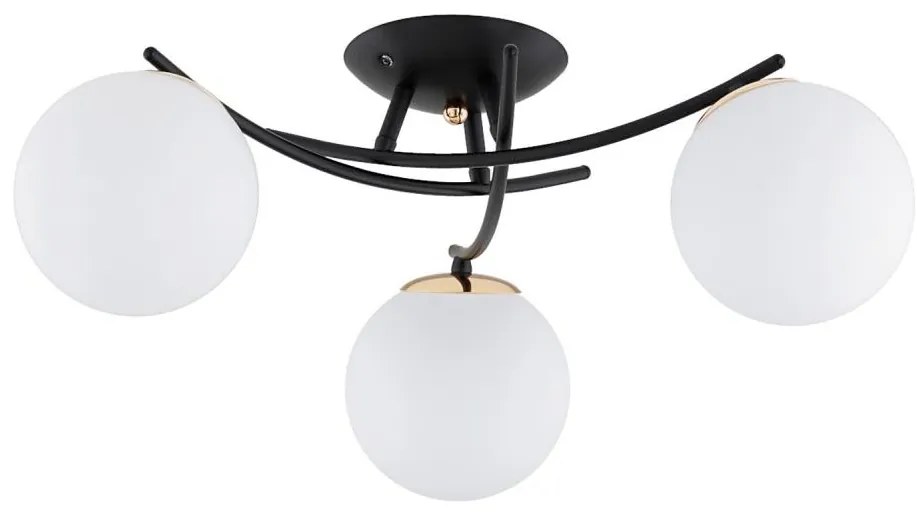 Lustră aplicată SAVI 3xE14/10W/230V negru/auriu