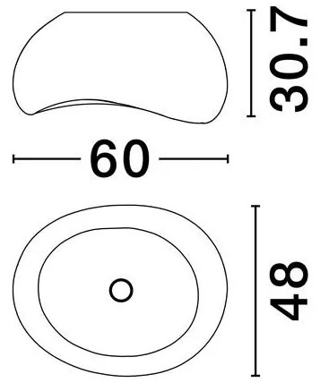 Lustra aplicata design modern, LEFKO-AERE, L 60cm
