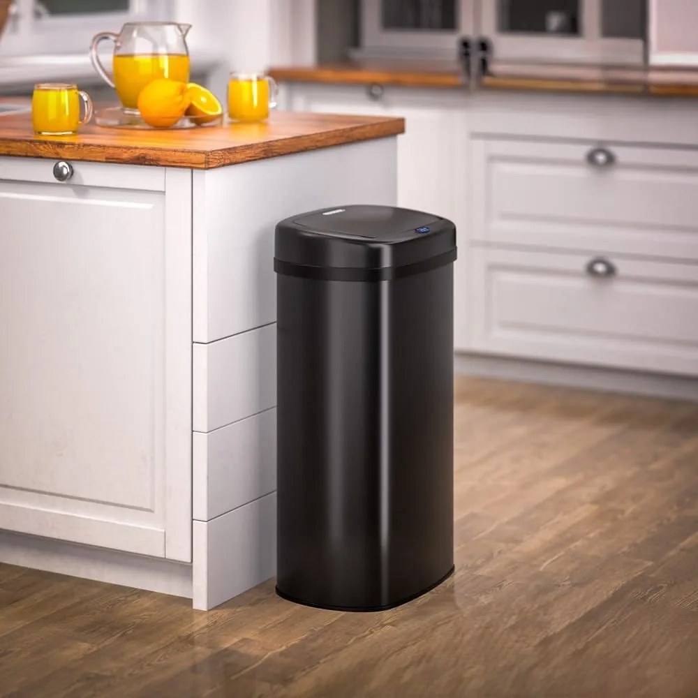 Coș de gunoi cu senzor DEUS, 58 litri, negru Jurhan