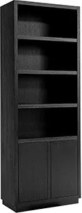 Biblioteca neagra din lemn 220 cm Oakura Small Richmond Interiors