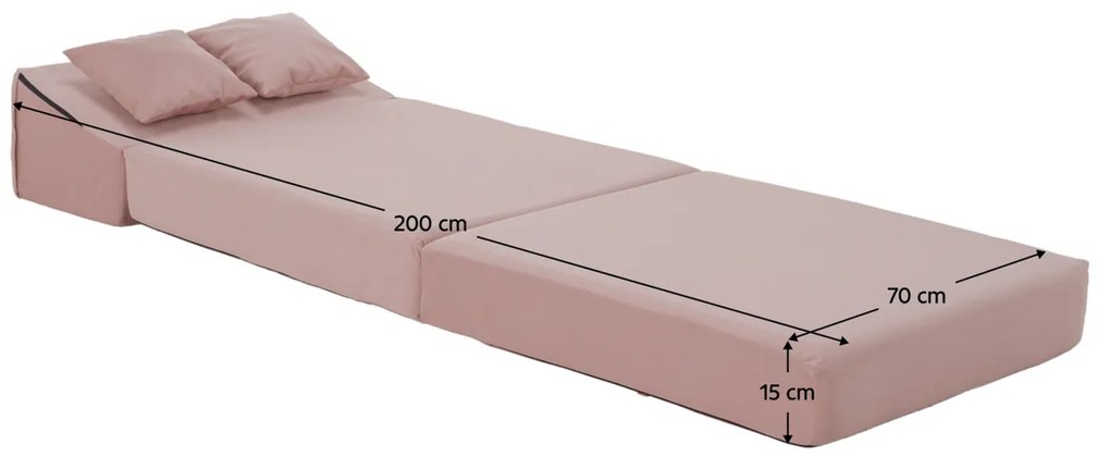 Scaun pliant/saltea PELOS, rozu