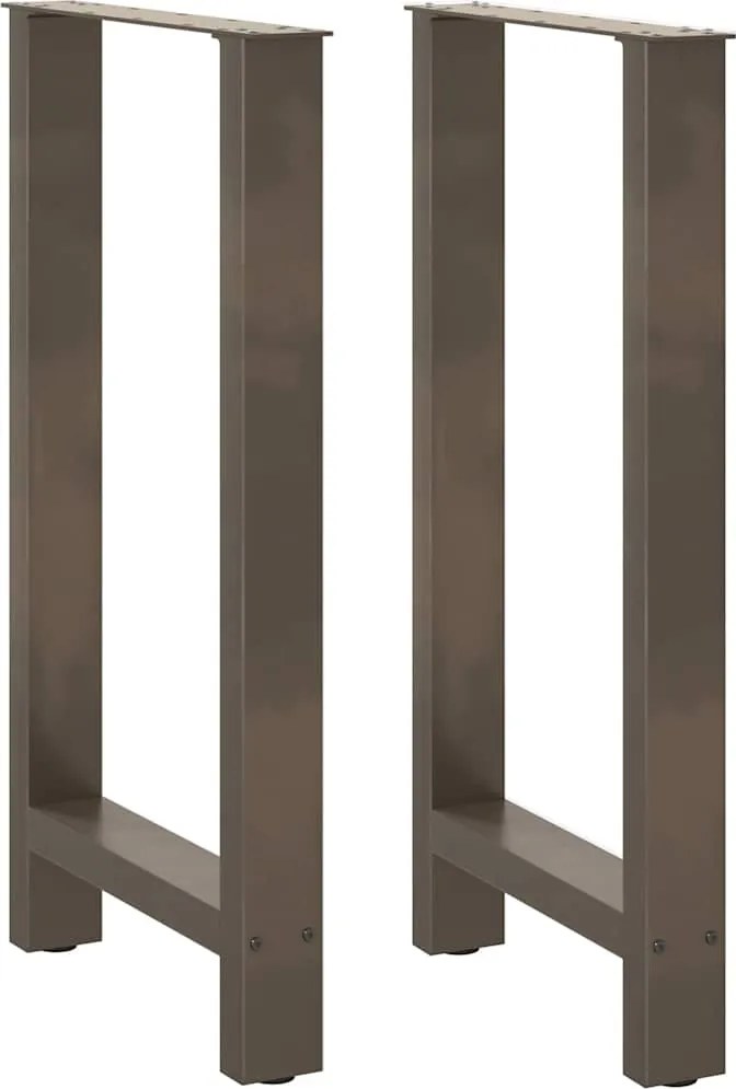 vidaXL Picioare de masă de bar, oțel natural, 2 buc., 50x(90-91) cm, oțel