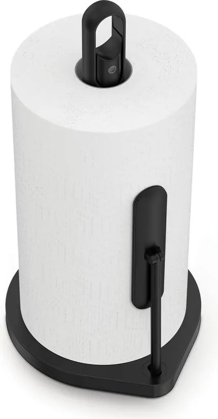 Suport de prosoape de hârtie negru mat din oțel – simplehuman