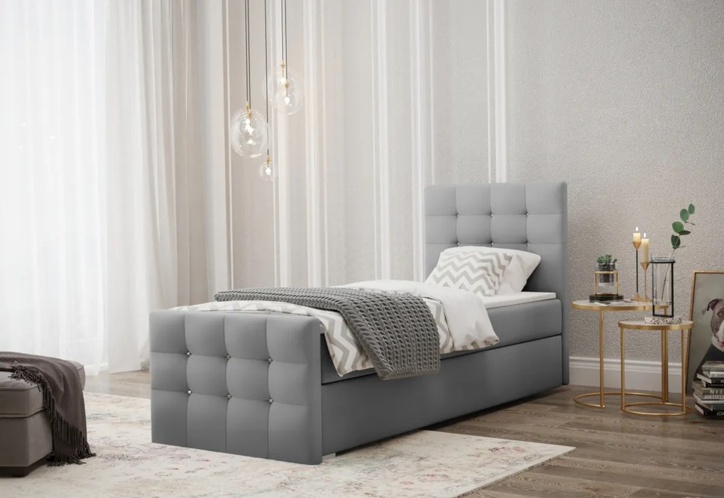 Supermobel Pat tapitat boxspring MARIN, 90x200, cosmic 10, dreapta