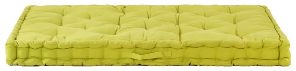 Perna podea canapea din paleti, verde, 120 x 80 x 10 cm bumbac 1, Verde, 120 x 80 x 10 cm