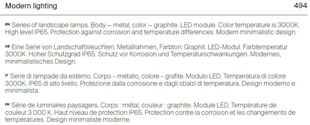 Stalp LED mic pentru iluminat exterior IP65 Hof grafit H-25cm
