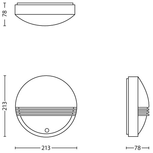 Philips 17297/30/16 -LED Corp de iluminat exterior cu senzor YARROW LED/6W/230V IP44