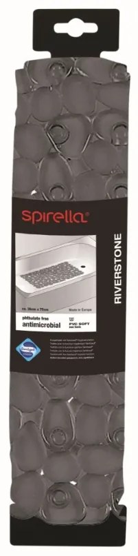 Spirella Suport antiderapant pentru cadă RIVERSTONE, gri închis, 75 x 36 cm
