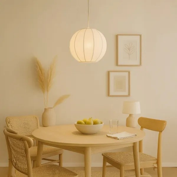 Lustră pe cablu DANA 1xE27/15W/230V, Ø 25 cm, alb