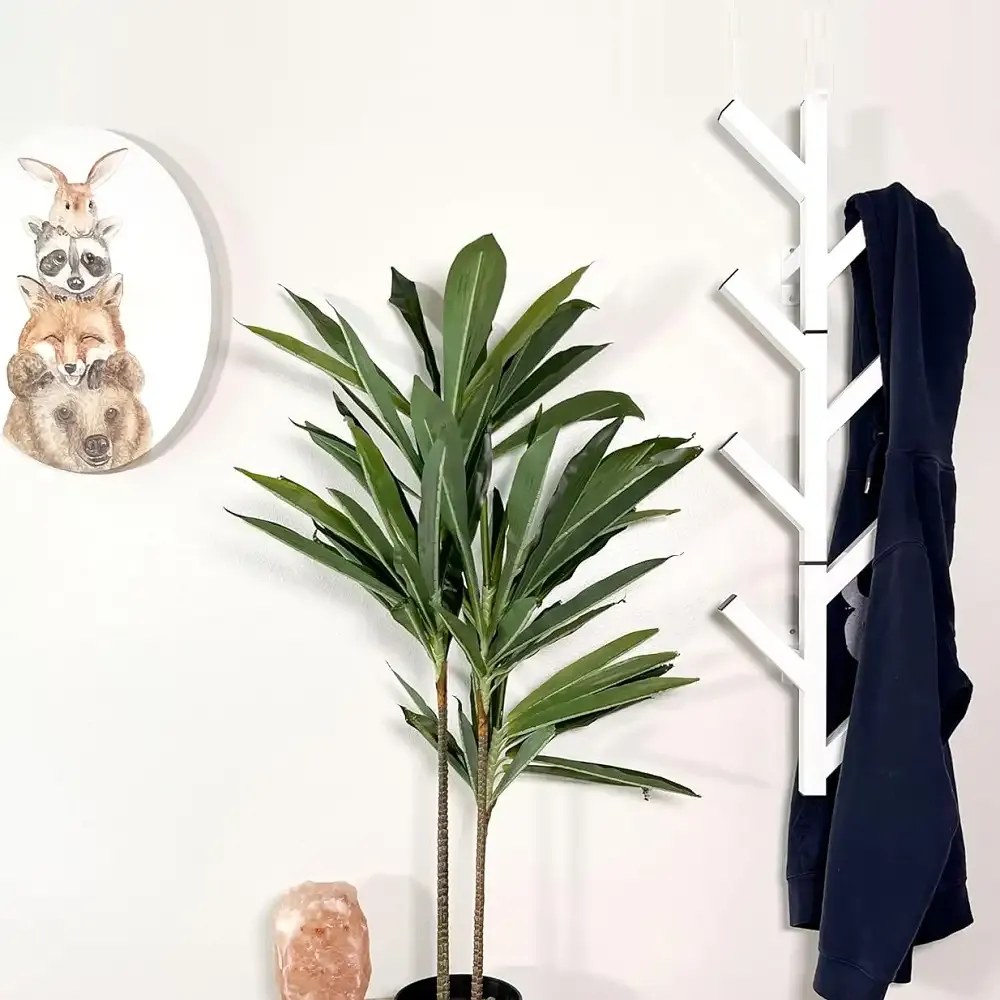 Cuier de perete metal 100 cm Three Homs, alb