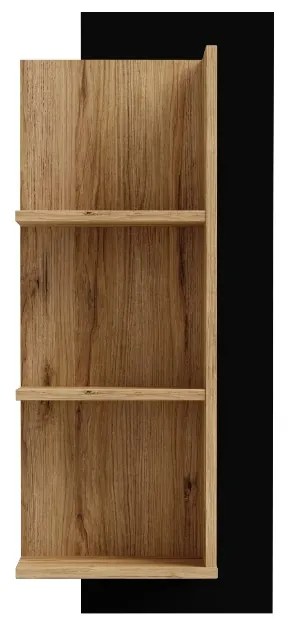 Raft de perete THEME 115x52,5 cm, negru/dub katania