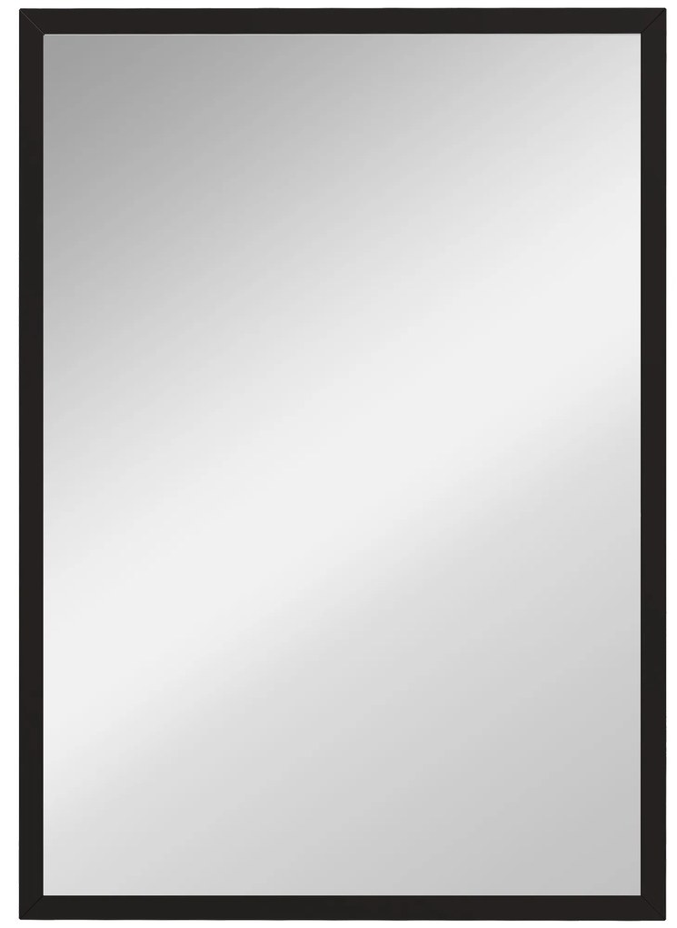 HOMCOM Oglindă Dreptunghiulară pentru Baie 50x70 cm Oglindă de Perete Decorativă pentru Living Intrare Hol Orizontală sau Verticală Negru | Aosom Romania