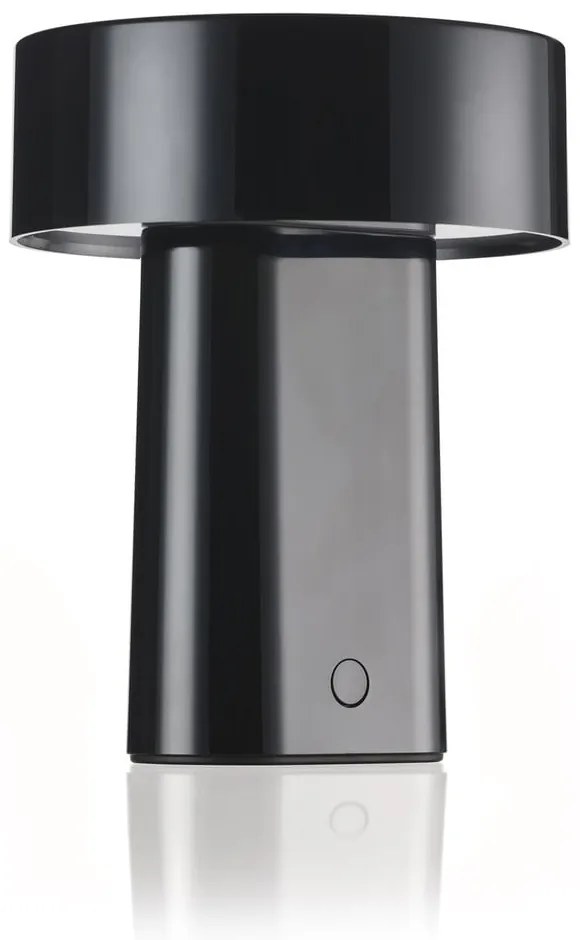 Veioză neagră LED din plastic (înălțime 18 cm) Oblong – Zone