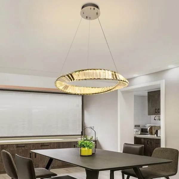 Lustră LED de cristal dimabilă pe cablu LED/40W/230V + telecomandă