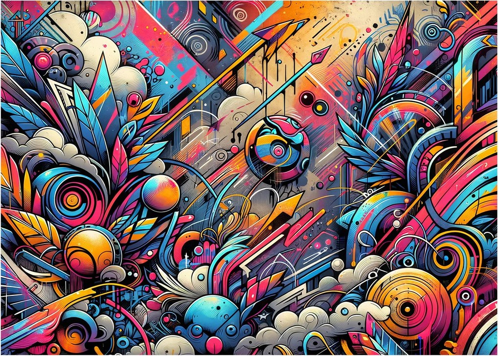 Tablou - Graffiti multicolor (70x50 cm)