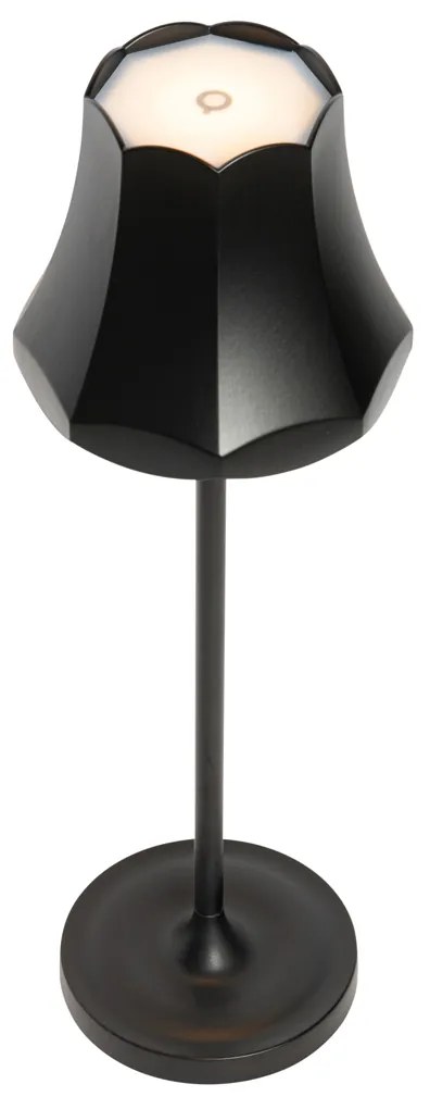 Set de 2 lămpi de masă retro negre reîncărcabile IP44 - Granny