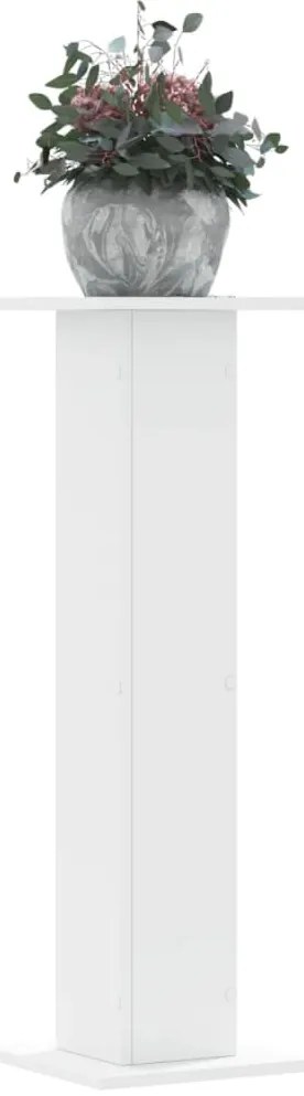 vidaXL Suporturi de plante, 2 buc., alb, 30x30x95 cm, lemn prelucrat