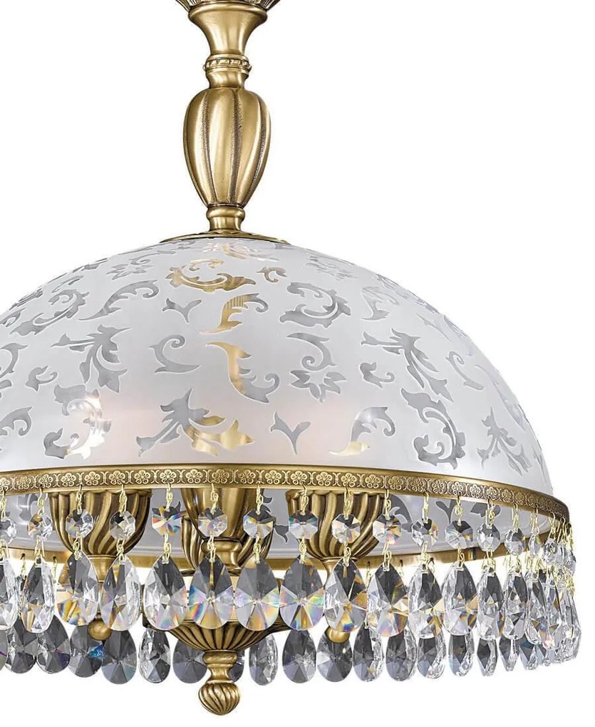 Lustra design clasic realizata manual din alama si Cristal Scholer 6200