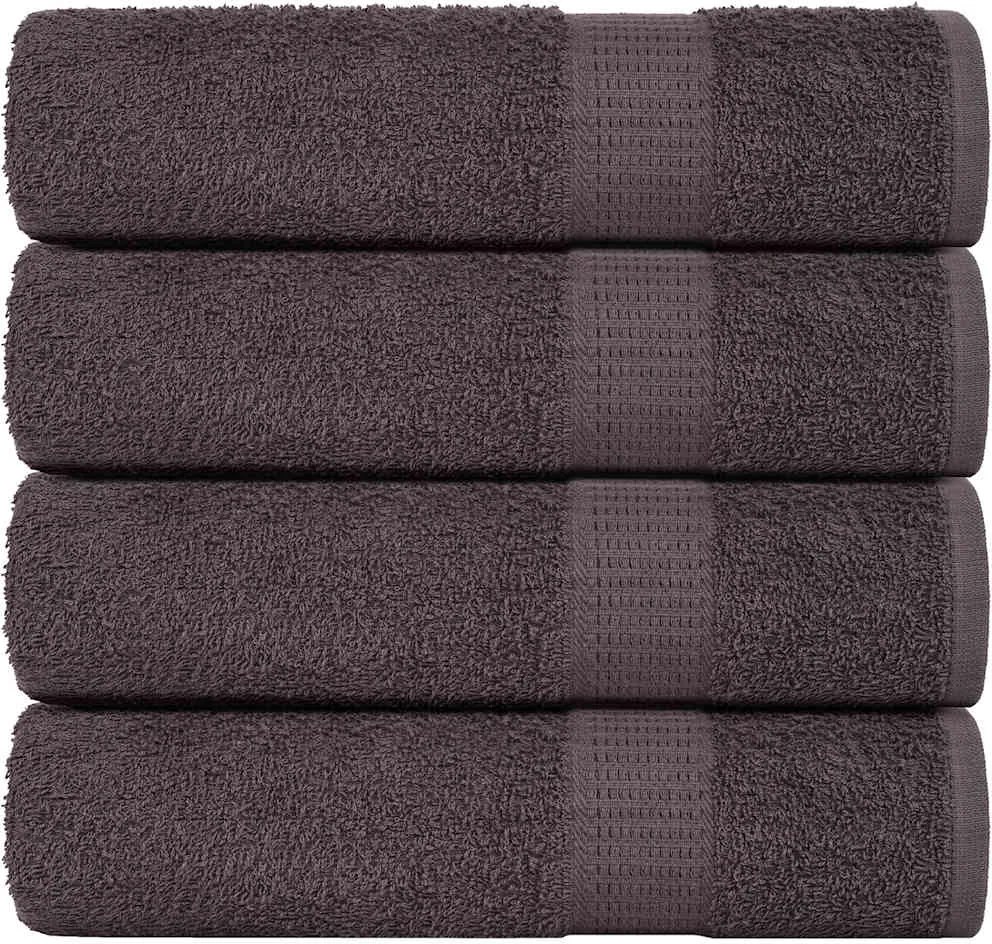 vidaXL Prosoape de duș, FROGN, 4 buc., antracit, 70x140 cm, 360 g/m²