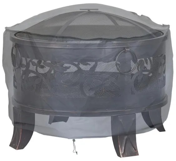 Husă pentru vatră 93x58 cm gri