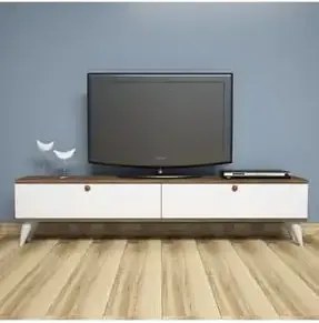 Comoda TV, Paris Homs, nuc/alb, 35 x 160 x 25 cm, PAL