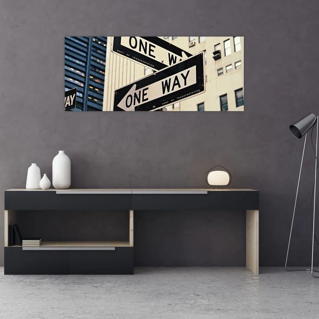 Tablou - New York ONE WAY (120x50 cm)