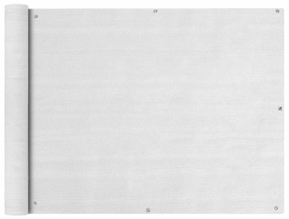 Prelata pentru balcon din HDPE, 90 x 400 cm, alb