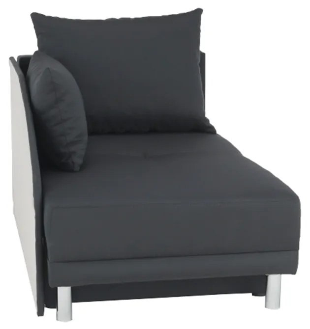 Canapea extensibilă, material textil gri-negru, dreapta, LAUREL