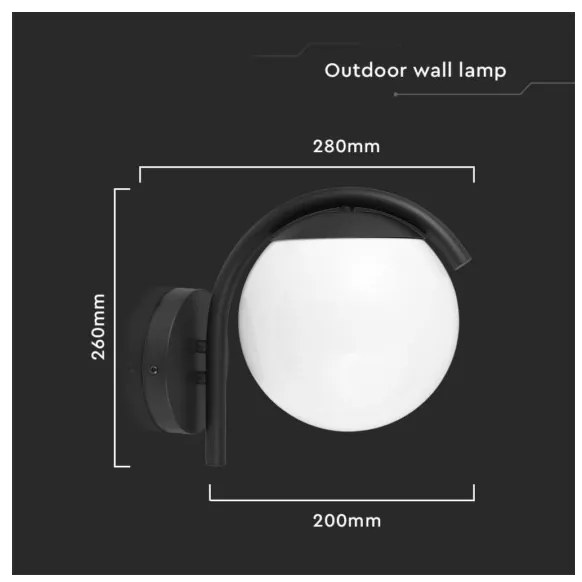 Lampă de perete de exterior 1xE27/60W/230V IP44 negru