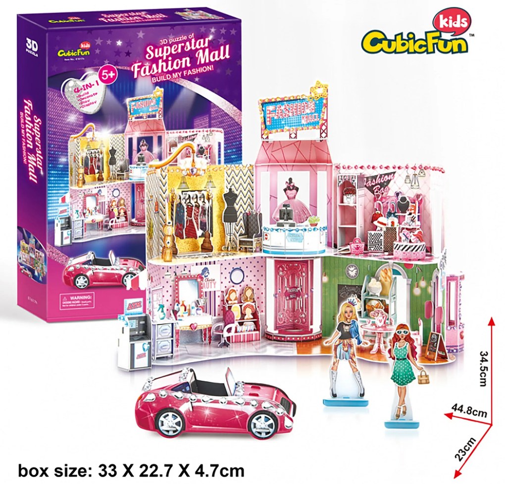 PUZZLE 3D + STICKERE MALL 157 PIESE - CUBICFUN (CUE1617H)