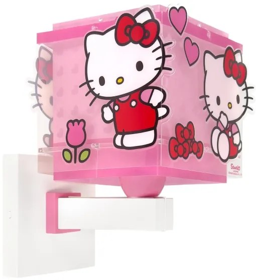 Dalber 73269 - Lampă de perete pentru copii HELLO KITTY 1xE27/15W/230V, roz