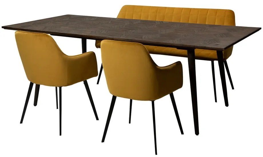 Masă de dining cu aspect de lemn de ulm 100x220 cm Diamond – DAN-FORM Denmark