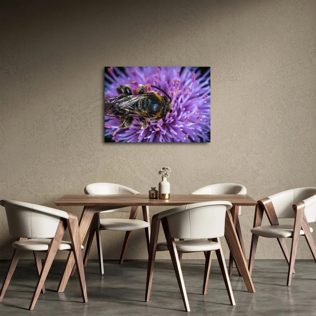 Tablou cu albina pe floare (70x50 cm)